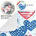thumbnail image 2 of Dish Drying Mat Kitchen Counter American Flag Heart Dishes Drainer Pad Absorbent Microfiber Reversible 16"x18", 2 of 7