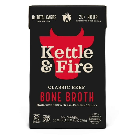 Kettle & Fire Bone Broth Beef 16.2 fl oz Pack of 2