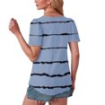 thumbnail image 3 of Oalirro Tops for Women Trendy Summer Crew Neck Boho Pleated T Shirt Dressy Casual Going Out Tunic Blouses, 3 of 7