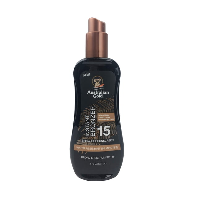 Gel de protección solar en aerosol Australian Gold SPF 15 240 ml con bronceador