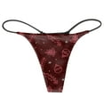 thumbnail image 4 of Culottes pour Femmes String Imprimé de Noël Confortable Respirant Taille Basse Culottes, 4 of 5
