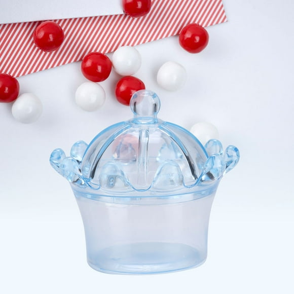 Transparent Crown Shape Exquisite And Fashionable Candy Box, Gift Bags, Candy Bridal Shower Wedding For Office Birthday Party