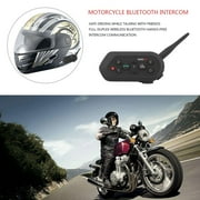 2 Pieces Motorcycle Helmet 6 Riders Headset Intercom Wireless Interphone