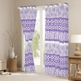 thumbnail image 4 of Manfei Vintage Mandala Damask Black Out Curtains, Plum Zebra Print Curtains Pack of 2 (42x63 Each), Cycle Stripes Abstract Bedroom Curtains, Blackout Curtains Room Decor, 4 of 7