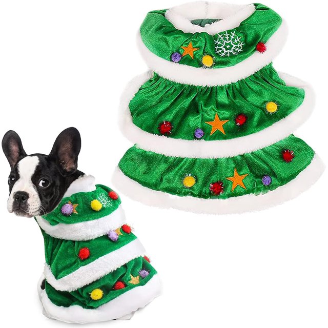 Disfraz de perro mascota, ropa de perro de árbol de Navidad, abrigo de perro de Navidad, ropa de gato de Navidad, disfraces de Navidad para mascotas (xL) JM ropa para mascotas