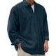 thumbnail image 1 of pstuiky camisa de manga larga para hombre, Camisa informal de pana de color liso con cuello abotonado y manga larga para hombre Tops casuales para hombres s, 1 of 7