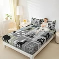 thumbnail image 4 of Manfei Camper Adventure Twin Sheet Set (3-Piece) Moose Deer Bear Compass Breathable Decor For Kids, 4 of 7