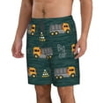 thumbnail image 2 of Disketp Men'S Swim Trunks Hawaiian Breathable Surf Beach Swimsuits Mesh Lining Beach Shorts With Pockets-Big Machine, 2 of 9