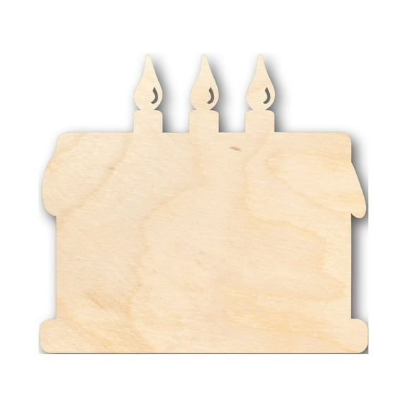 Unfinished Wood Cake Shape - Craft - up to 46" DIY 3" / 1/4"