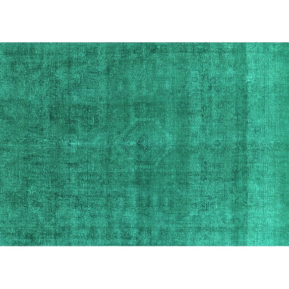 Ahgly Company Indoor Rectangle Oriental Turquoise Blue Industrial Area Rugs, 8' x 12'