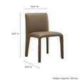 thumbnail image 3 of Side Dining Chair, Brown, Faux Leather, Bar Pub Cafe Bistro Dining Kitchen Hospitality Restaurant, Modern Contemporary, HB37843, 3 of 9