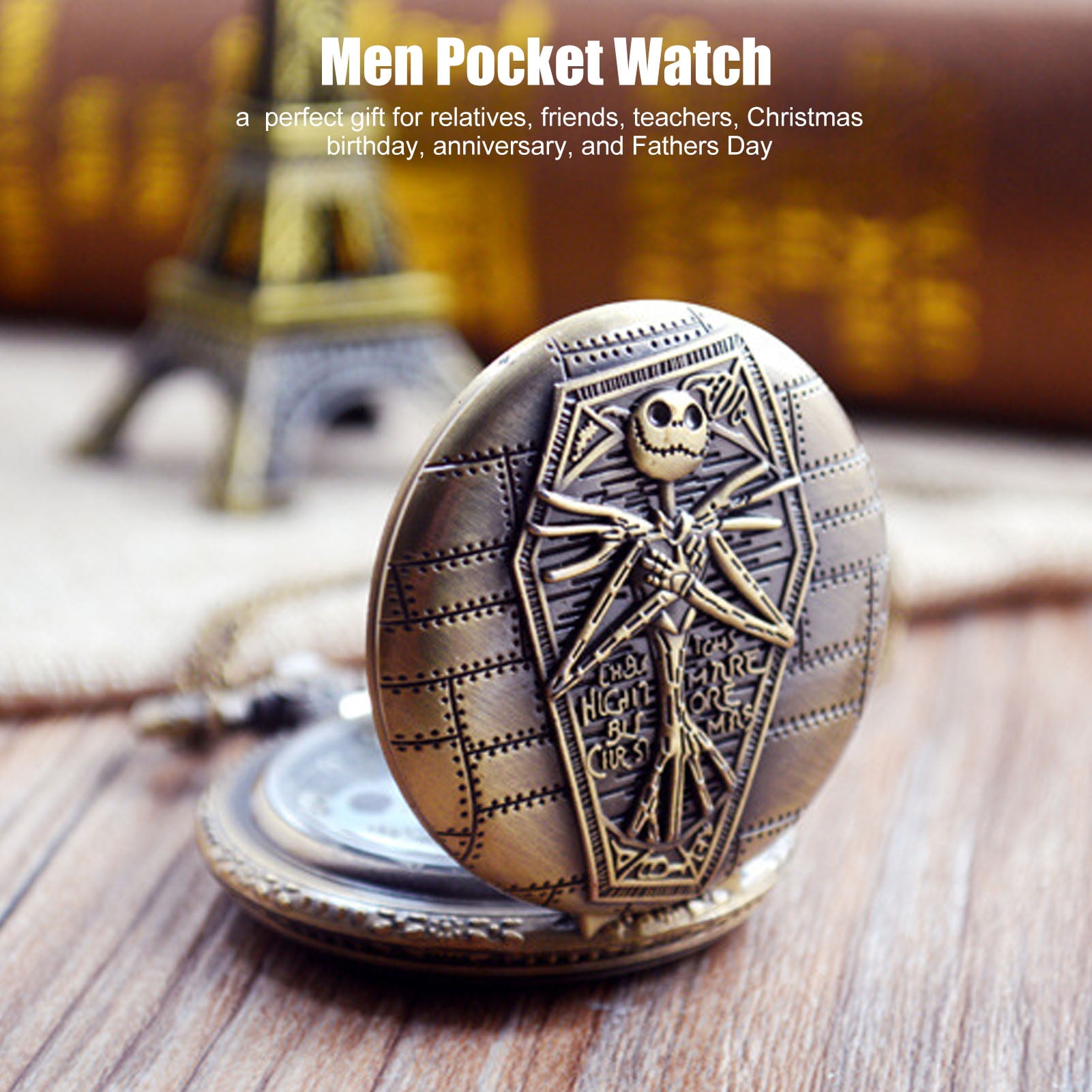 Skull pocket watch clearance