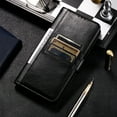 thumbnail image 7 of Classic Premium PU Leather Flip Case for iPhone 11, Wallet Case with Card Slots & Cash Pocket Kickstand Wrist Strap Full Body Protection Folio Case Cover for iPhone 11, Black, 7 of 7