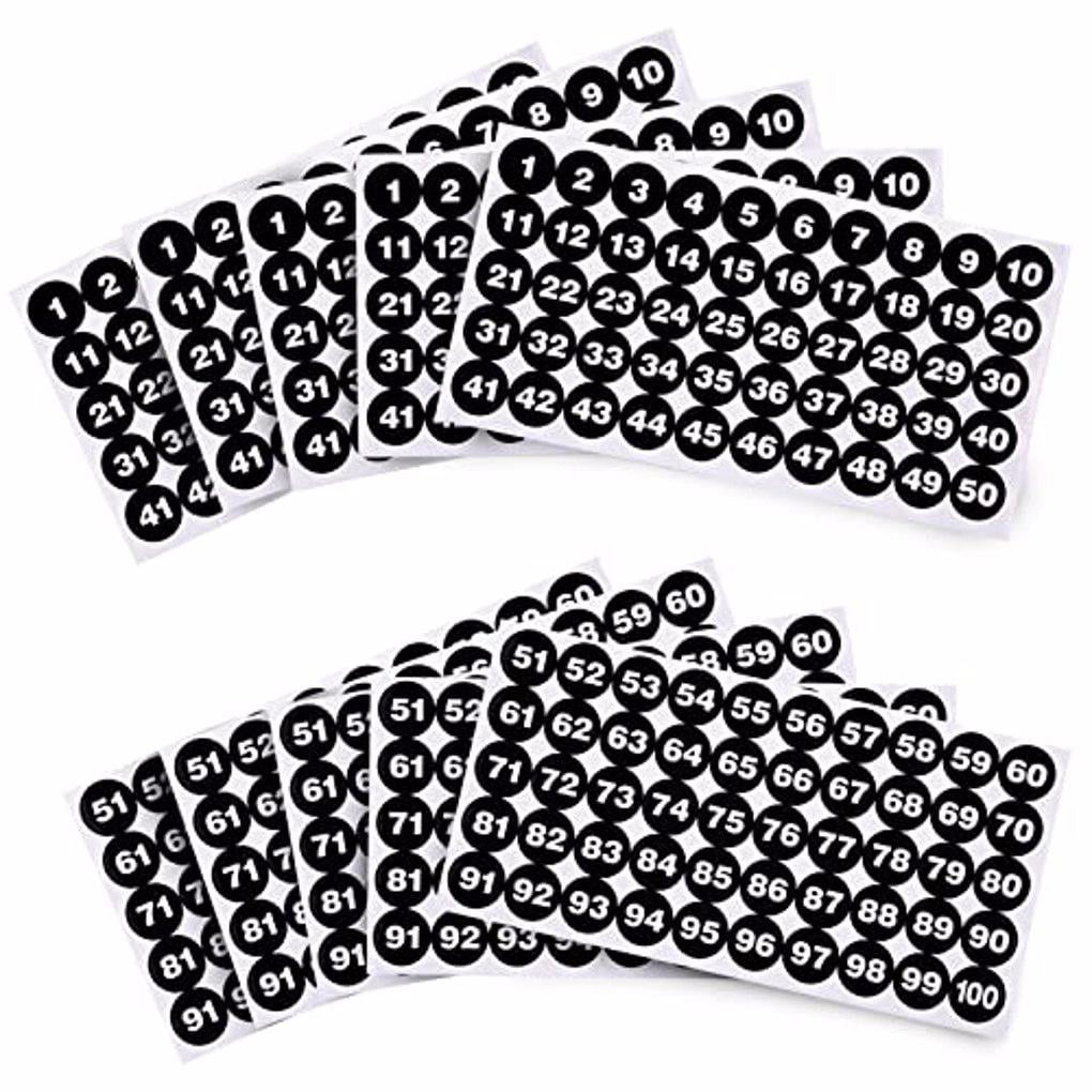 Number 10 Labels - Yellow And Black Small 1/2″ Round - InStock Labels - View #12