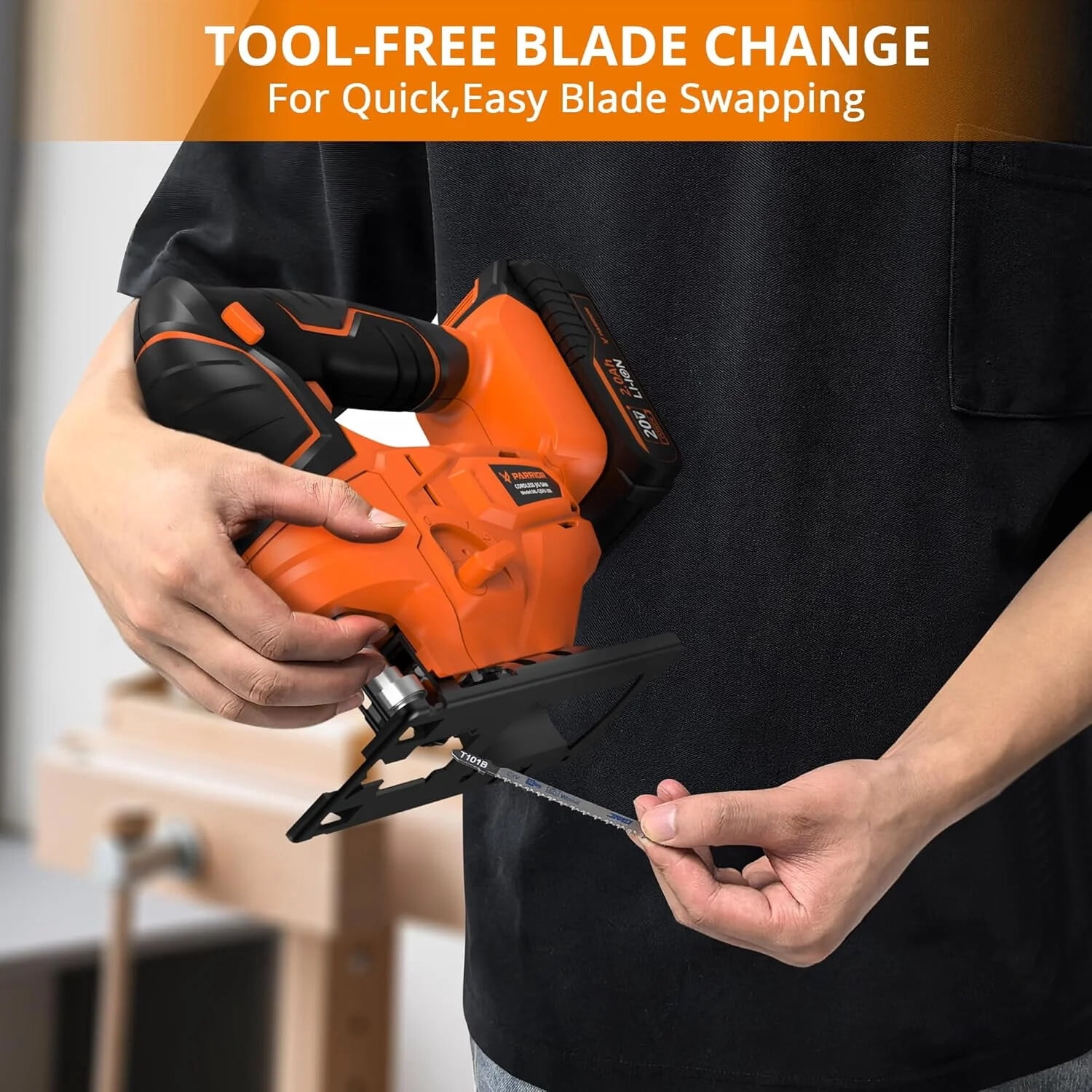 20V Cordless Miter Saw, 2700RPM, Cordless Reciprocating Saw with 2.0AH Battery and Charger for Wood, Metal, PVC Cutting