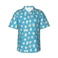 thumbnail image 1 of Fotbe Healthy And Ill White Teeth Camisa Hawaiana para Hombre Unisex – Camisa Casual de Verano con Botones de Manga Corta de Algodón y Lino,Large, 1 of 7