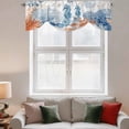 thumbnail image 3 of Sea Corals Seahorse Tie Up Valances Curtain, Adjustable Kitchen Summer Beach Sea Stars Valances for Windows Decor, Rod Pocket Short Curtains Set for Bedroom/Bathroom, 42"x18", 3 of 9