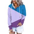 thumbnail image 3 of Vedolay Womens Sweatshirt Hoodies for Women 2023 Oversized Half Zip Pullover Long Sleeve Sweatshirt Quarter Zip Hoodie Sweater,Purple S, 3 of 4
