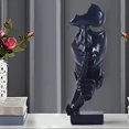 thumbnail image 3 of Ornamento de resina de personaje de estatua abstracta - Negro Adepaton LF-0115, 3 of 6