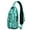 Greenish-blue-2, variant on Animal Paw Cute Pet Dog Puppy Print Anti-theft Travel Bag Sling Backpack, Multiple Compartments, Lightweight and Durable, Fashionable appearance, Ideal for city walks, office workers