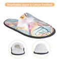 thumbnail image 3 of Slippers for Women Men, Abstract marble texture Warm Womens Mens House Shoes Bedroom Slippers, Fuzzy Memory Foam Slippers Winter House Indoor Shoes Aesthetic Dorm Slippers, 3 of 5