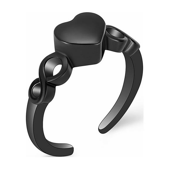 Infinity Love Women's Stainless Steel Ring Cremation Jewelry for Ashes Holder Memorial Urn Ring