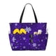 thumbnail image 1 of Fotbe Dark Purple Snowflakes Bolsa de Viaje para Playa - Resistente al Agua, Bolsa Tote de Gran Capacidad y Ligera con 7 Bolsillos para Mujeres y Hombres, 1 of 7