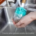 thumbnail image 4 of Full Circle Crystal Clear 2.0 Glassware Cleaning Sponge with Handle, 4 of 7