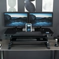 thumbnail image 3 of VIVO Black Height Adjustable Extra Wide 42" Stand Up Desk Converter Workstation, 3 of 8