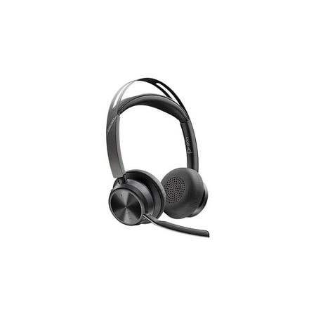 UPC: 0017229171862 | Poly – Voyager Focus 2 UC USB-C Headset (Plantronics) – Bluetooth Dual-Ear (Stereo) Headset with Boom Mic – USB-C PC/Mac Compatible – Active Noise Canceling – Works with Teams (Certified) Zoom & more
