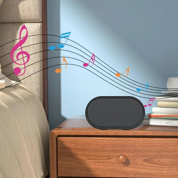 Nkmbld Home Audio Subwoofers Mini Desktop Wireless Subwoofer with Multiple Scenarios Large Capacity Built in Battery 5.3 Bluetooth Audio System, Father's Day Gifts, Black