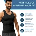 thumbnail image 5 of MANIFIQUE Gynecomastia Compression Shirts for Men - Sleeveless Slimming Undershirts Body Shaper Workout Tank Top, 5 of 7