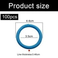 thumbnail image 2 of 100 Pcs Plastic Binder Rings Plastic Loose Leaf Rings Multi-Color Book Rings Flexible for Cards, Document Stack School Home, or Office Use, 2 of 5