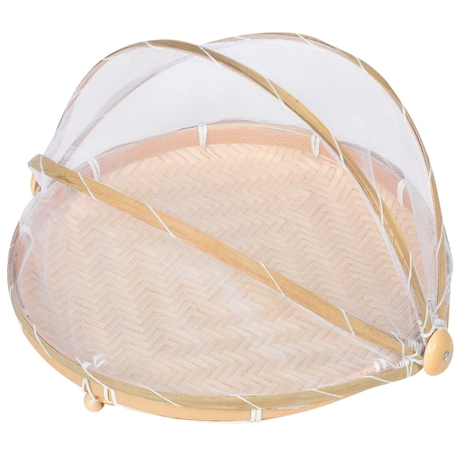 Food Serving Tent Basket Bamboo Fruit Basket Food Covers Bread Baskets For Serving Random Style