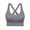 Gray, variant on Women's Strong Hold Sports Bra Wireless Cross Back Yoga Lingerie, Unpadded Seamless Fitness Bustier, High Impact Running Underwear, Breathable Gathering Gym Vest, Supportive Athletic Bralette