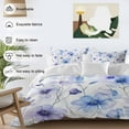 thumbnail image 3 of Purple Blue Bedding Duvet Cover Set Twin Size 4 Pieces Gradient Flowers Pansy Watercolor Botanical Bedding Set with Zipper Closure, 1 Comforter Cover 68x86 Inches 1 Flat Sheet & 2 Pillow Cases, 3 of 7