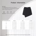 thumbnail image 7 of inhzoy Women's Casual High Waist Split Hem Skorts Denim Skort Shorts High Waisted Irregular Front Shorts Black L, 7 of 7