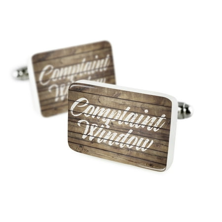 Cufflinks Painted Wood Complaint Window Porcelain Ceramic NEONBLOND