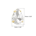 thumbnail image 2 of Unique Bargains 20Pack Teardrop Sew on Rhinestone - 14x10mm Glass Teardrop Crystal Rhinestones in Gold Prong Setting (White), 2 of 7