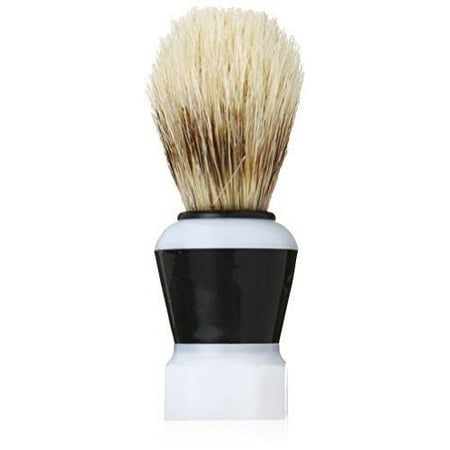 Marvy Barber Pure Boar Bristle Wet Shaving Lather Brush Plastic Handle, WHITE,