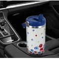 thumbnail image 6 of 4th of July Tumbler with Handle and Straw Independence Memorial Day Poppy Tumbler Insulated Stainless Steel Cup Floral Coffee Travel Mug Fourth of July Gifts Decor-30 OZ(1PCS), 6 of 6