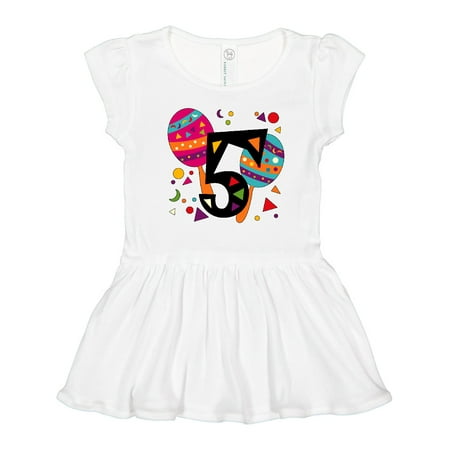 

Inktastic Fifth Birthday Cinco De Mayo- Maracas Girls Toddler Dress