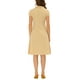 thumbnail image 3 of Vestido midi de algodón con botones y mangas cortas de INSPIRE CHIC S Caqui, 3 of 6