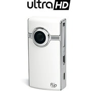 Flip Video UltraHD 2hrs - Camcorder - 720p - 0.92 MP - flash 8 GB - internal flash memory - white