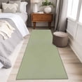 thumbnail image 5 of Sage Green Area Rugs 2x6 for Kitchen Runner Rug, Farmhouse Solid Green Color Modern Art Non Slip Washable Rug Runner, Low Pile Indoor Floor Carpet Mat Bathroom Rugs for Bedroom, Kids Room, 5 of 9