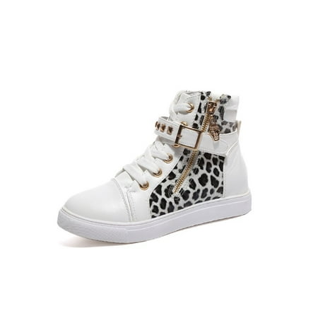 

Fangasis Womens Ladies Flat Lace up High Top Ankle Trainers Sneakers Boots Size US