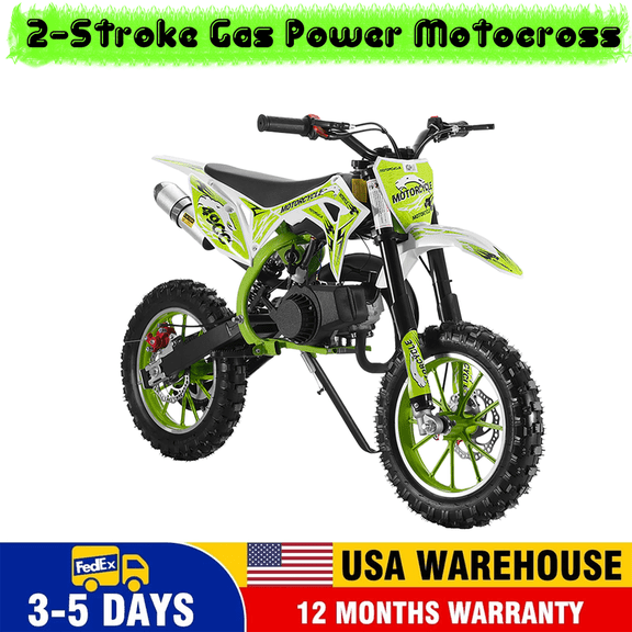 Kids Dirt Bike, 49cc Gas Dirt Bike for Teens - 25MPH 2-Stroke Pit Bike with Hydraulic Disc Brakes & 10" Off-Road Tires Ages 8  Max220lb Load Christmas for Boys Girl