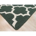 thumbnail image 2 of Handmade Wool Green Contemporary Trellis Flatweave Revesible Moroccan Rug, 2 of 5