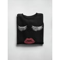 thumbnail image 3 of Lips And Closed Eyes Sweatshirt Women -GoatDeals Designs, Female 4X-Large, 3 of 4