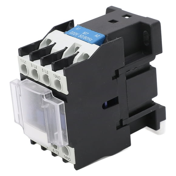 Risegun Remplacement De Contacteur AC Robuste à 3 Pôles, Contact épaissi, Forte Conductivité, Haute Sensibilité, Contacteur Industriel Normalement Ouvert pour Usine 220 V